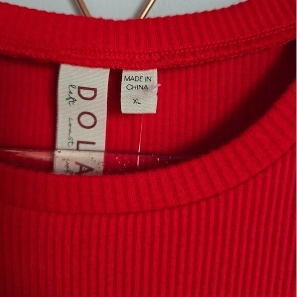 Anthropologie NEW Dolan Organza Red Puff Sleeve Top Blouse SZ XL Dark Coquette - Picture 10 of 13